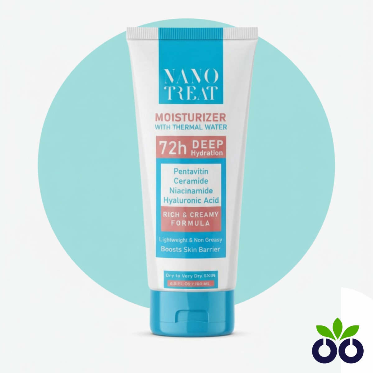 Nano Treat Thermal Water, a long-lasting facial moisturizer with Pentavitin and Ceramides for 72-hour hydration.