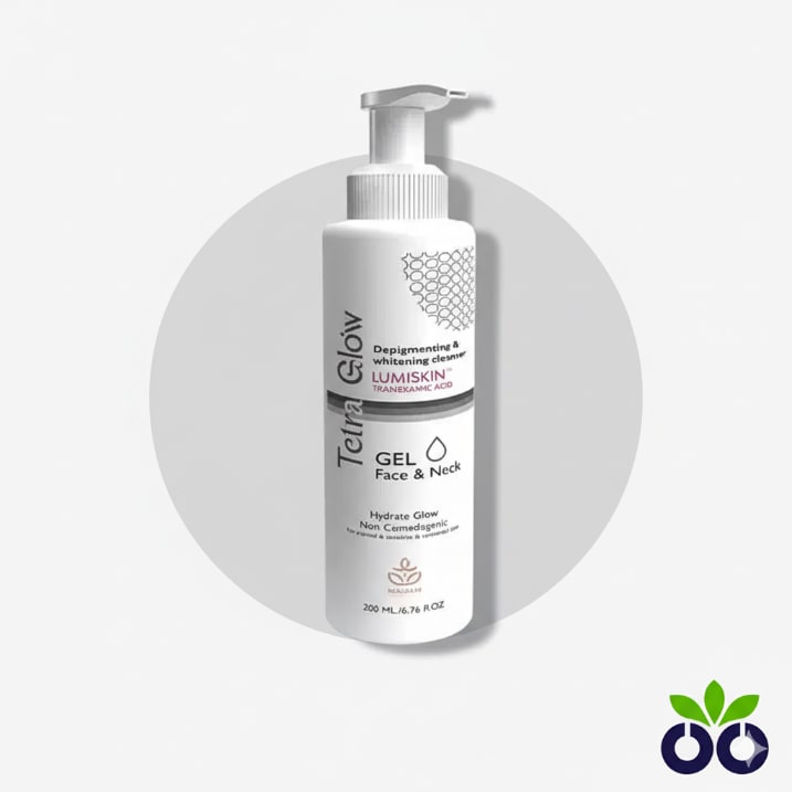 Tetra Glow Whitening Gel Cleanser, a face cleanser for dark spots with Tranexamic Acid and Vitamin C.