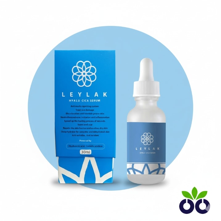 Leylak CICA Serum, a barrier repair serum with Centella Asiatica and Ceramides to soothe and repair compromised skin.