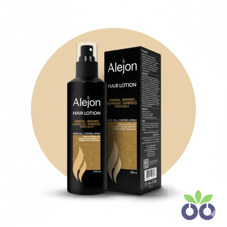Alejon Hair Lotion Spray, a hair fall control spray with Diaminopyrimidine Oxide and Saw Palmetto for thinning hair.