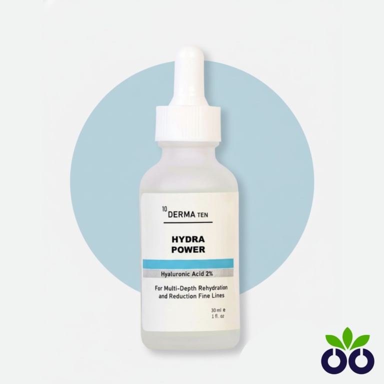 Derma Ten's hydrating serum for dull skin with Alpha Arbutin and Lactic Acid to brighten and exfoliate.