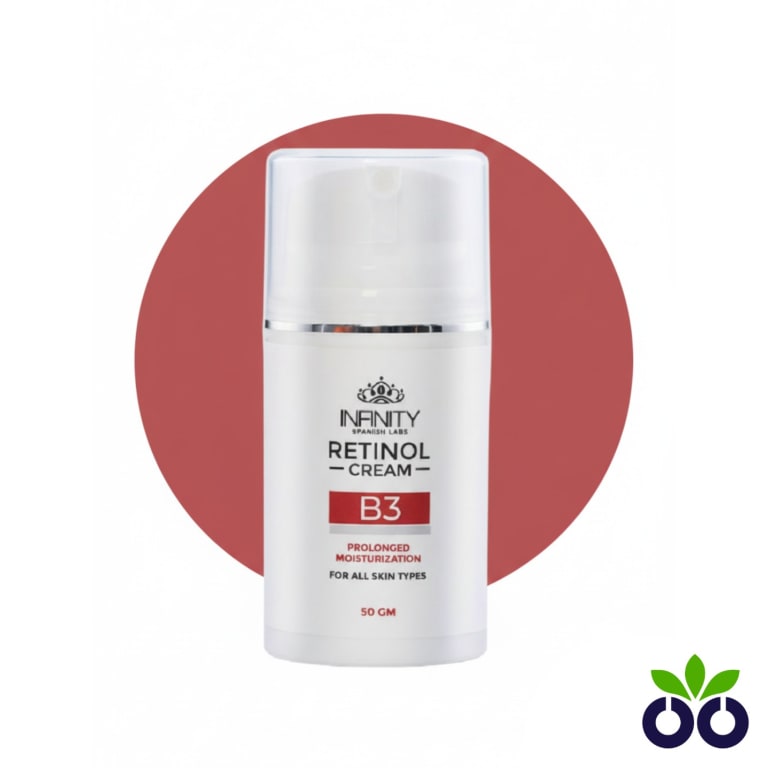Infinity Retinol B3 Cream, an anti-aging retinol cream with 0.3% Retinol and Niacinamide for wrinkles.