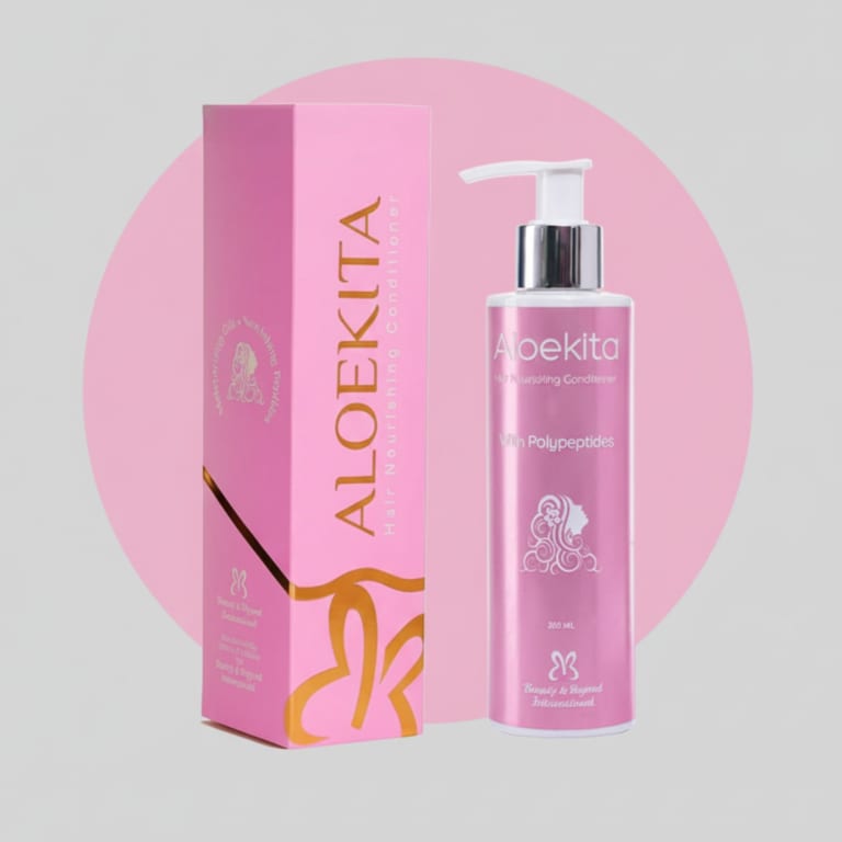 Aloekita Hair Nourishing Conditioner with Aloe Vera and Argan Oil to repair dry, damaged hair.