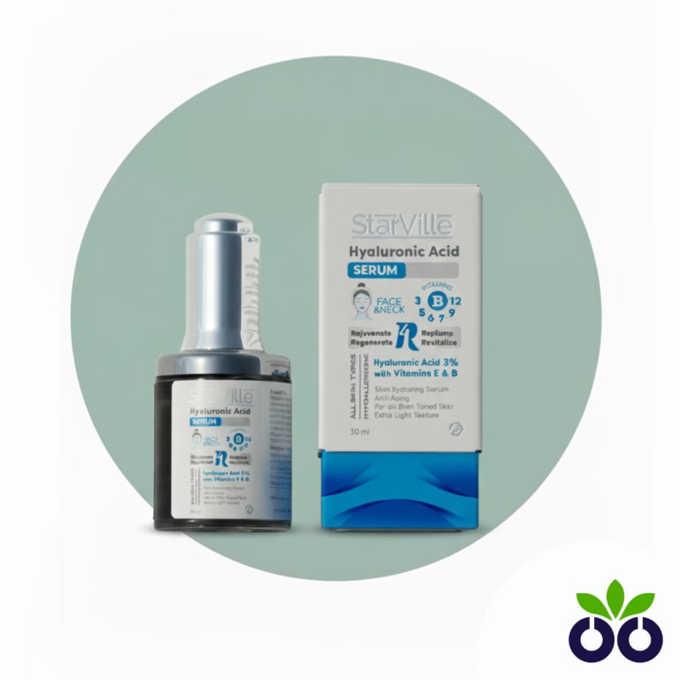 StarVille's cica and hyaluronic acid serum with Madecassoside and Niacinamide to repair and hydrate sensitive skin.