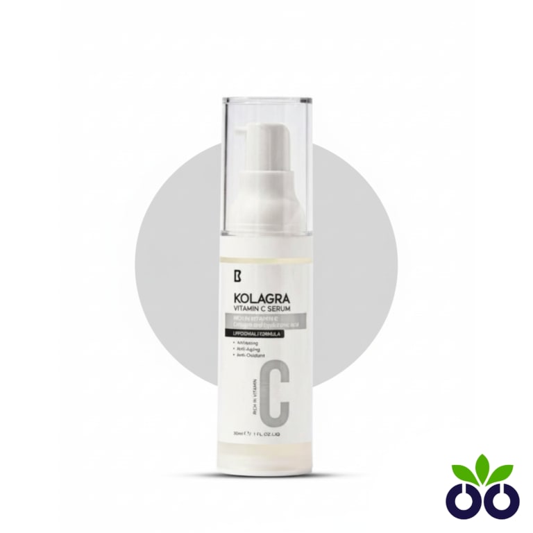 Kolagra's 10% antioxidant serum for sun damage with Glutathione and Vitamin E to protect and brighten skin.