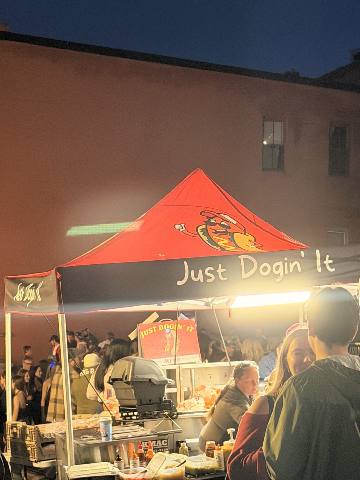 Just Dogin' It hot dog stand at the Moonlight Bazaar.
