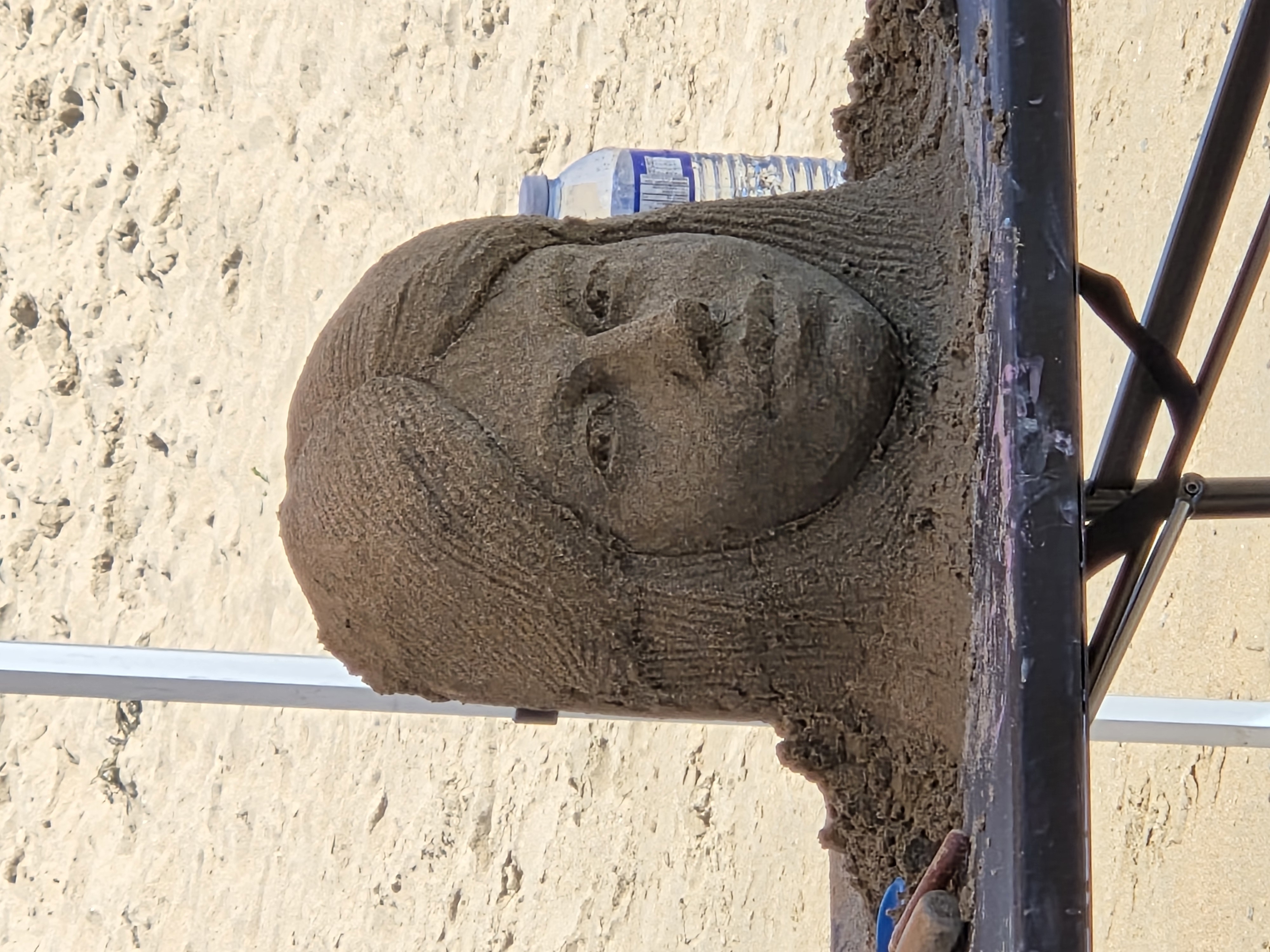 Detailed sand art at New River Beach