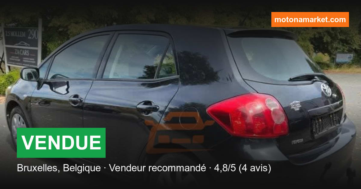 2007 Toyota Auris à Bruxelles, Belgique