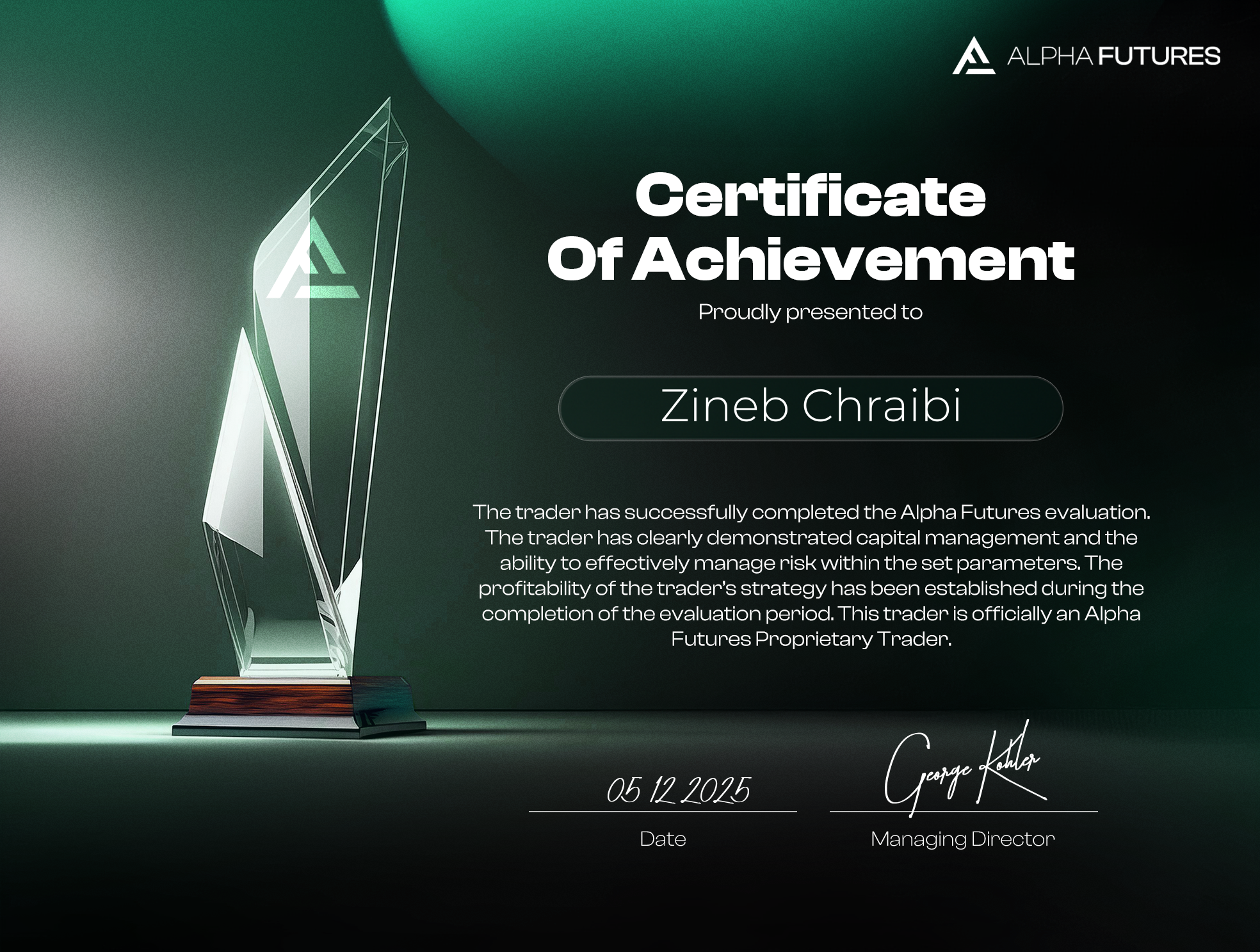 Student Certificate 10