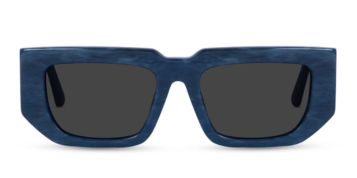 Rectangle Blue Sunglasses-1