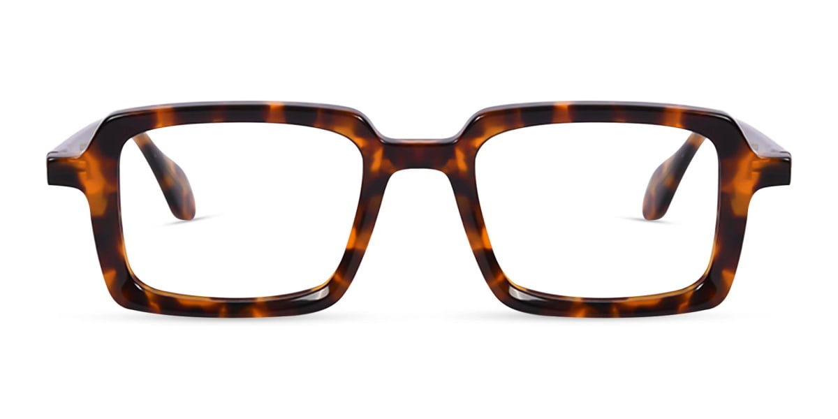 Tortoise Rectangle Eyeglasses- 1