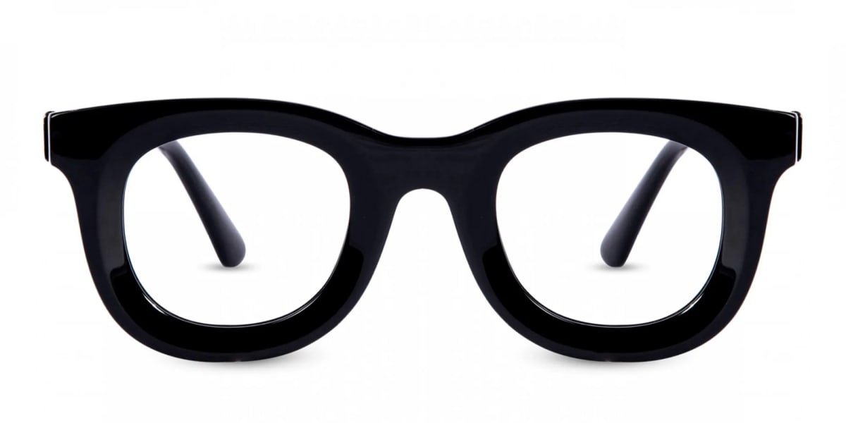 Black Thick Frame Glasses-2