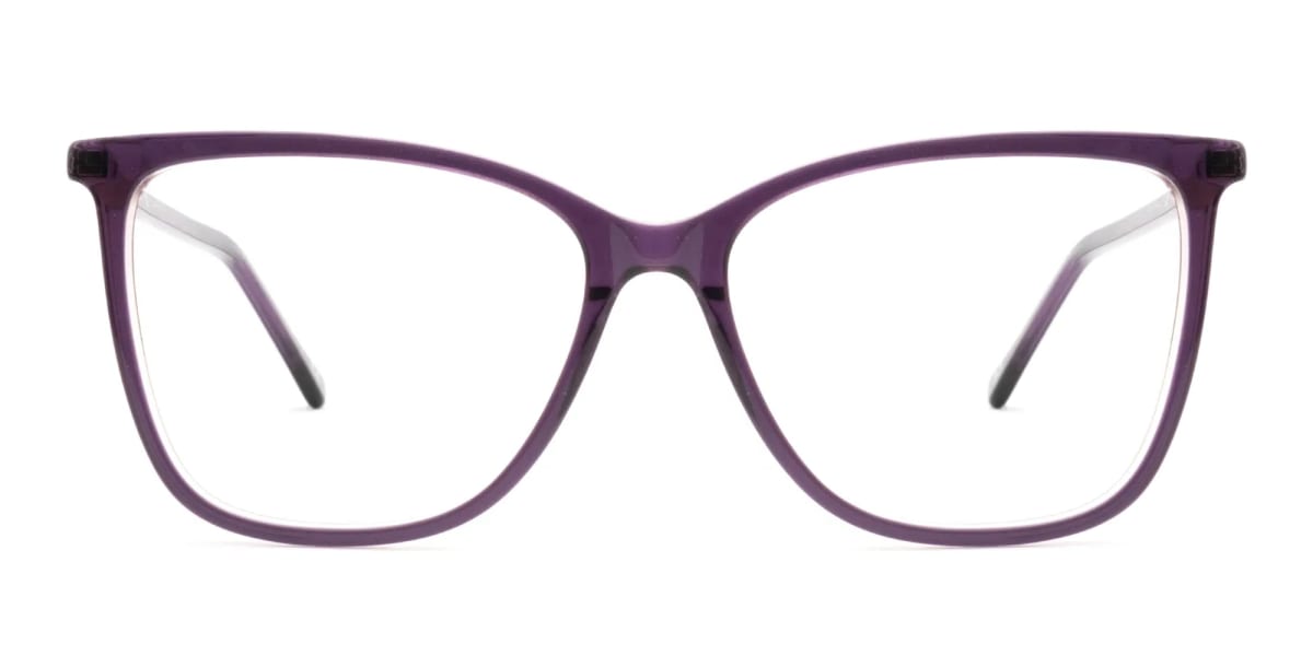 Cat Eye Glasses Purple-2