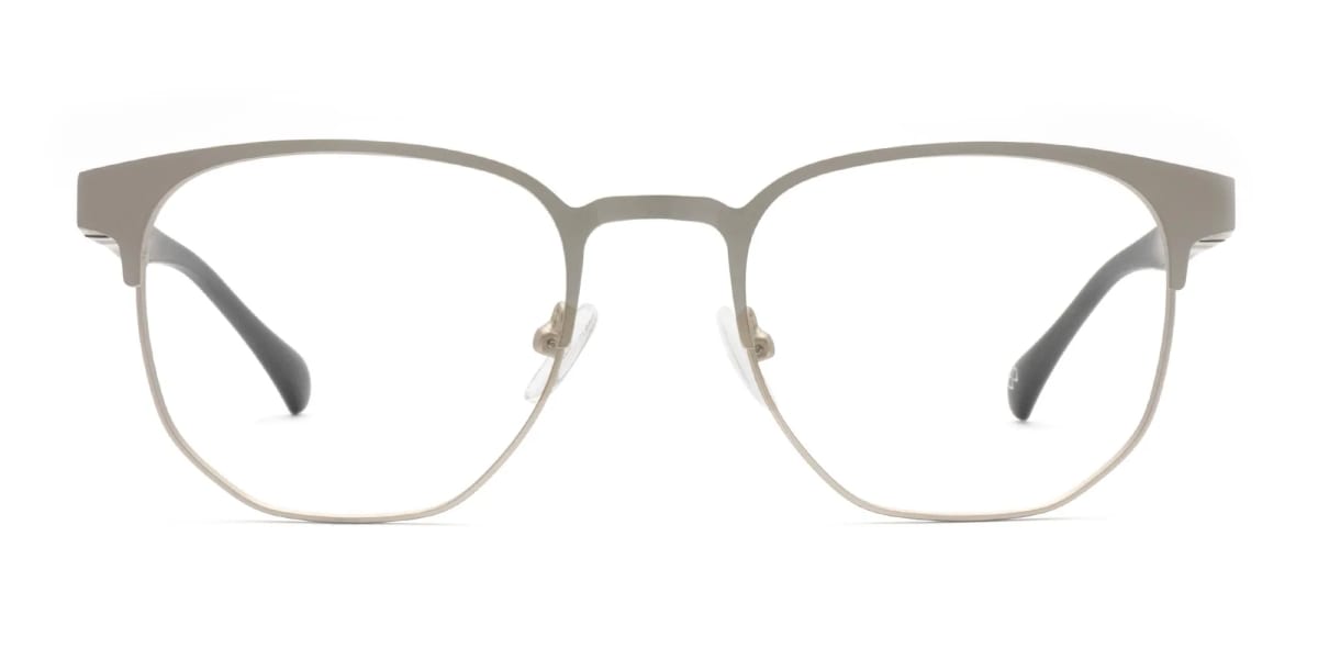 Silver Metal Frame Glasses-2