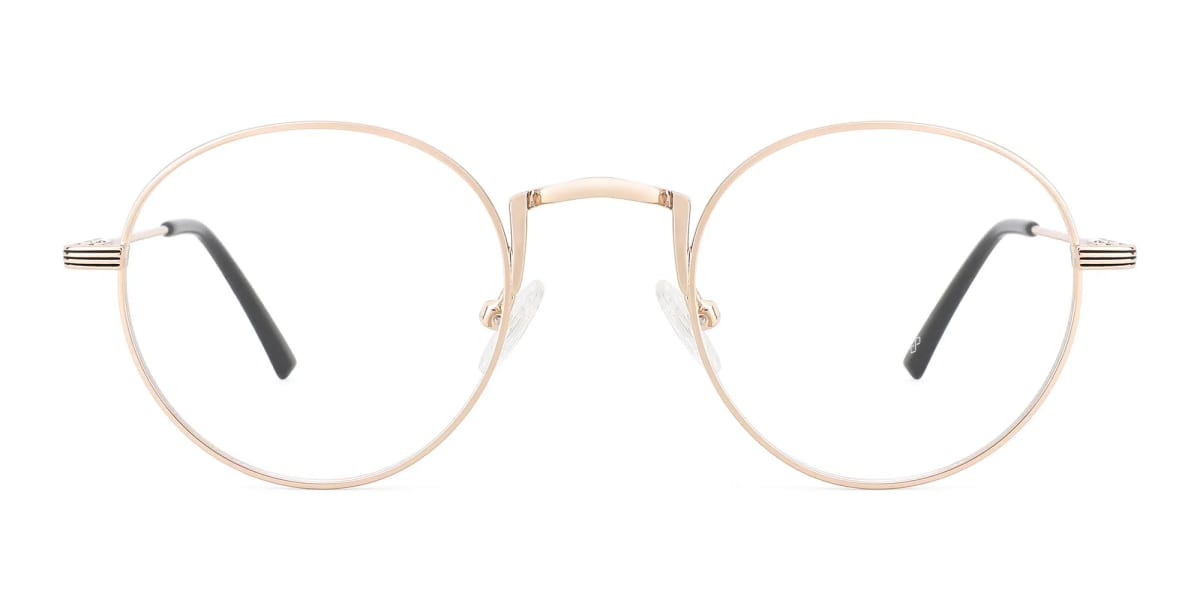 Gold Round Wire Glasses-2