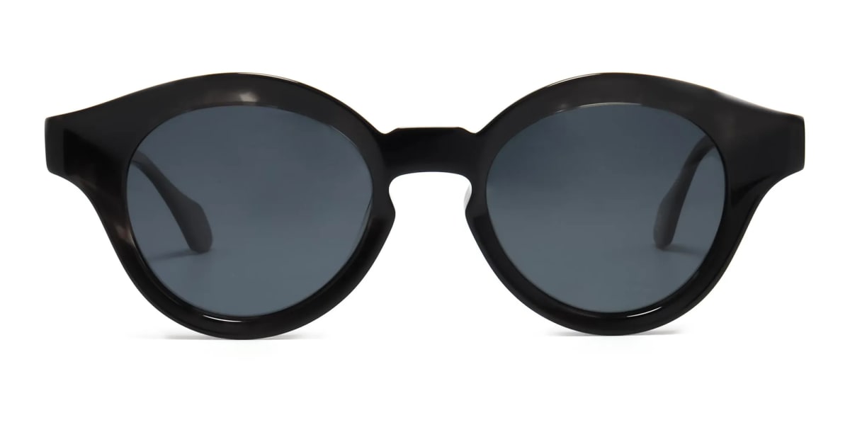 round tortoiseshell acetate sunglasses-2