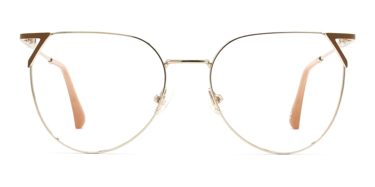 cat eye glasses metal frame0-2