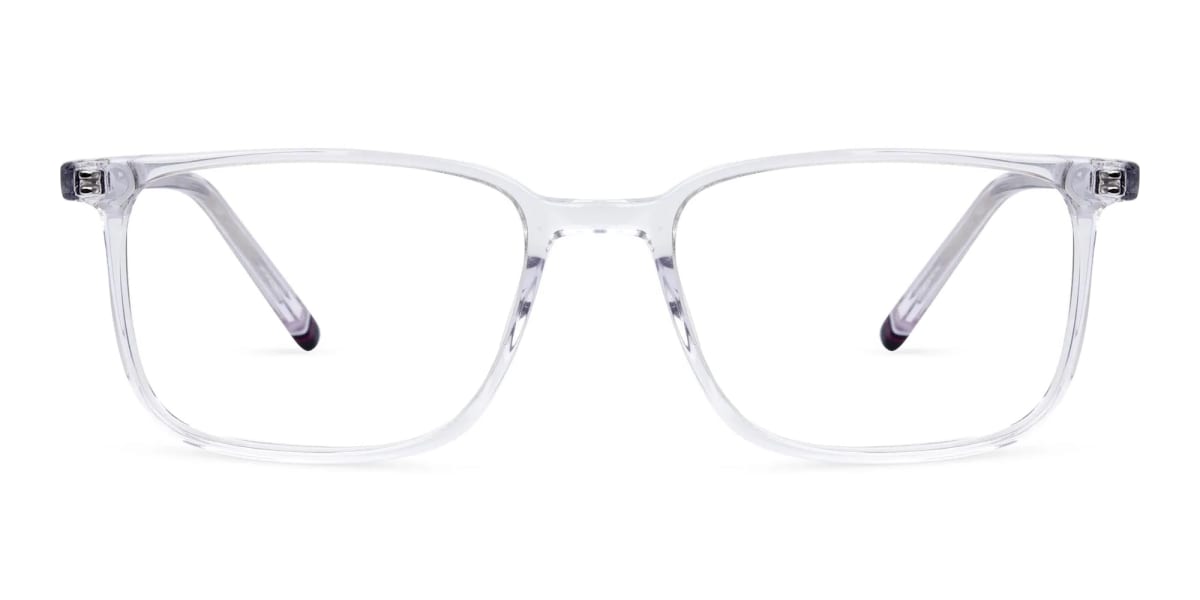 Crystal Clear Rim Rectangular Glasses-2