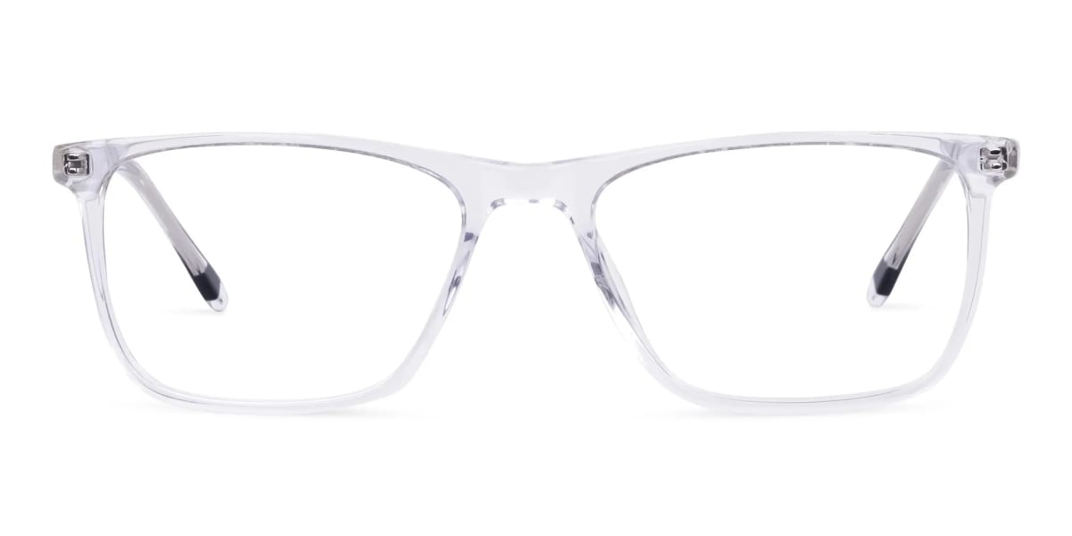 Crystal Clear Rectangular Full Rim Glasses-2