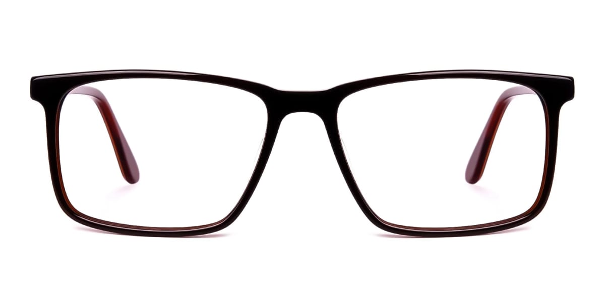 designer dark brown full rim rectangular glasses frames-2