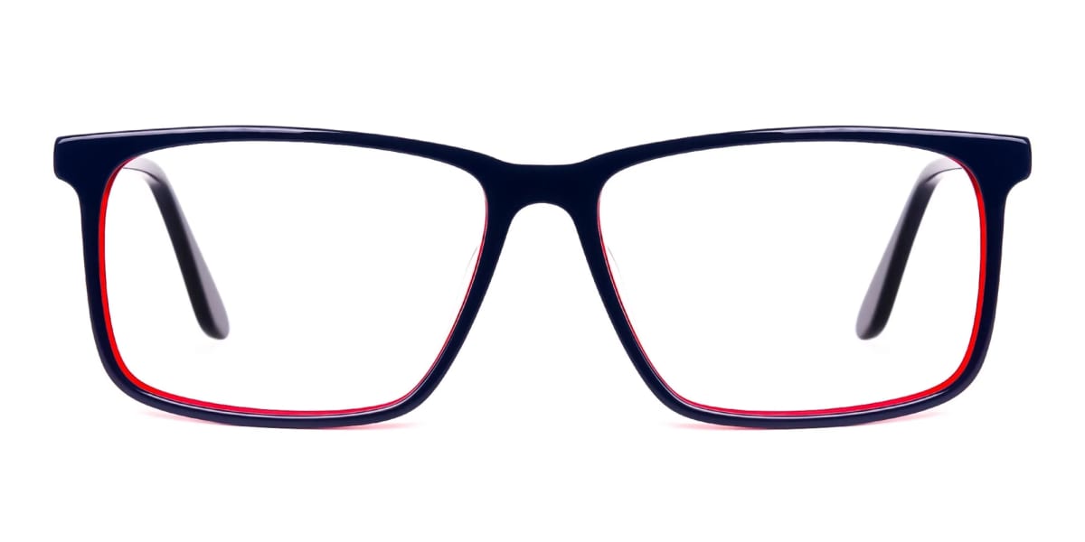 blue and red full rim rectangular glasses frames-2