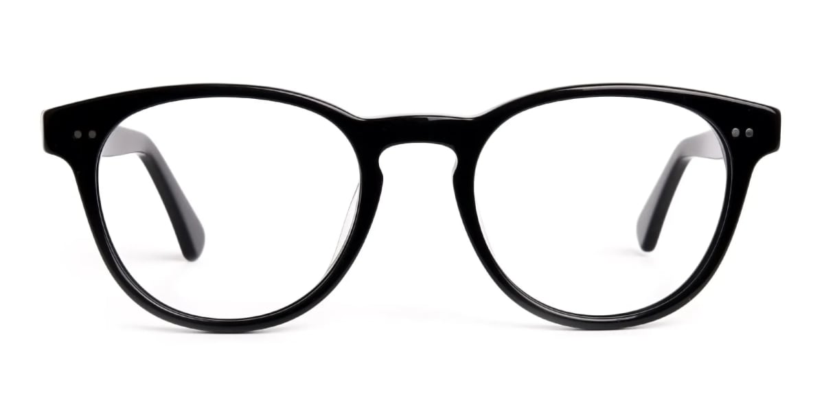 designer trendy black full-rim round glasses frames-2