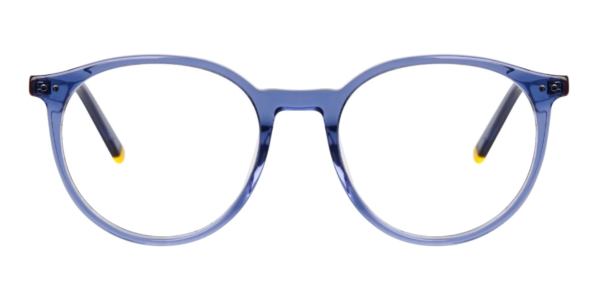transparent and crystal clear blue round glasses frames-2
