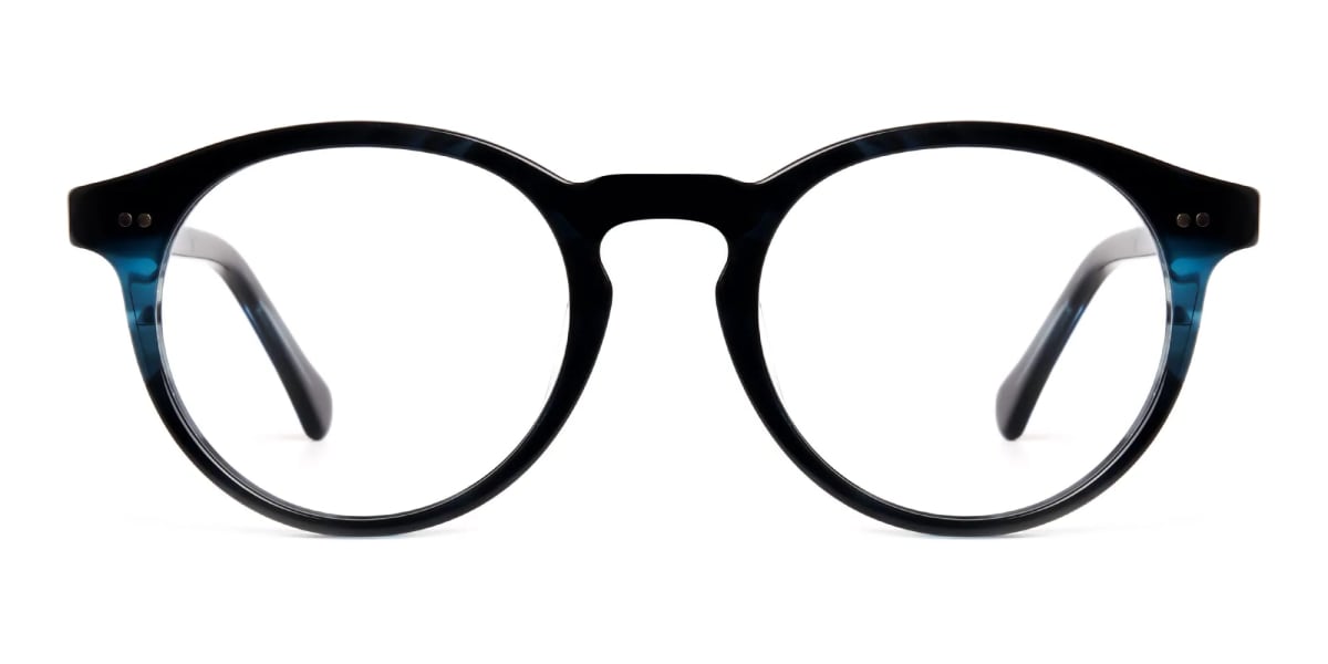 marble blue round fullrim glasses frames-2