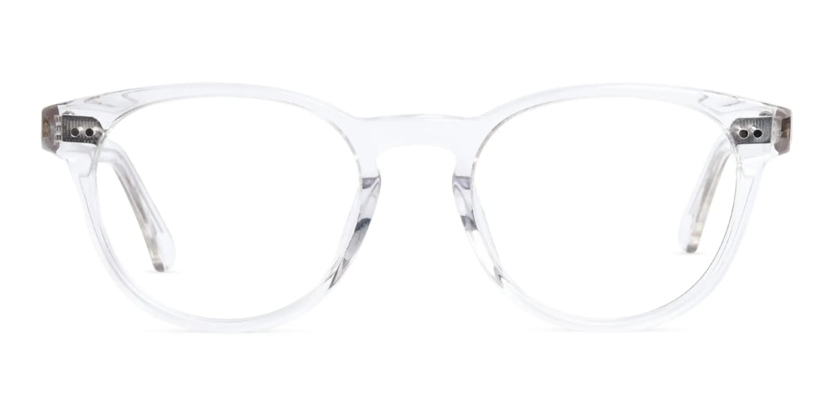 crystal clear and transparent full-rim round glasses frames-2