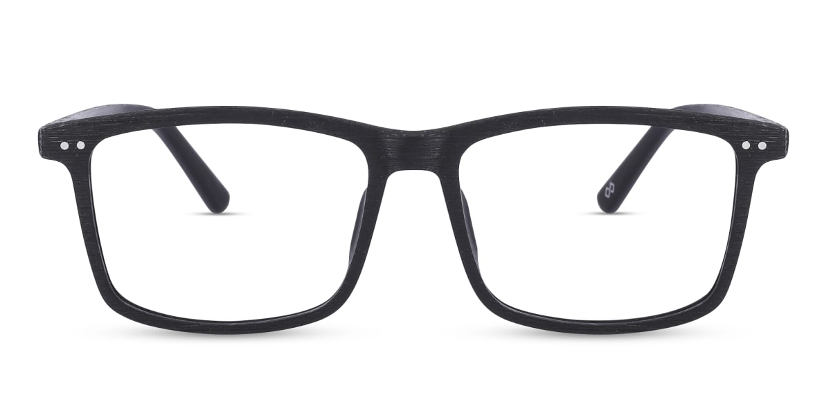 Rectangle Black Full Rim Eyeglasses 1