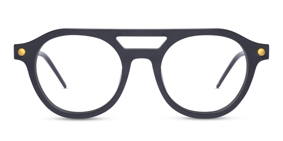 Round Grey Glasses 1