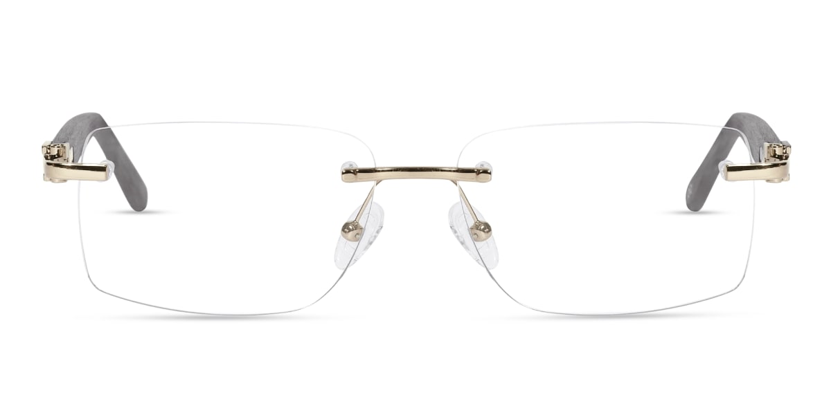 Gold Metal Rimless Glasses 1