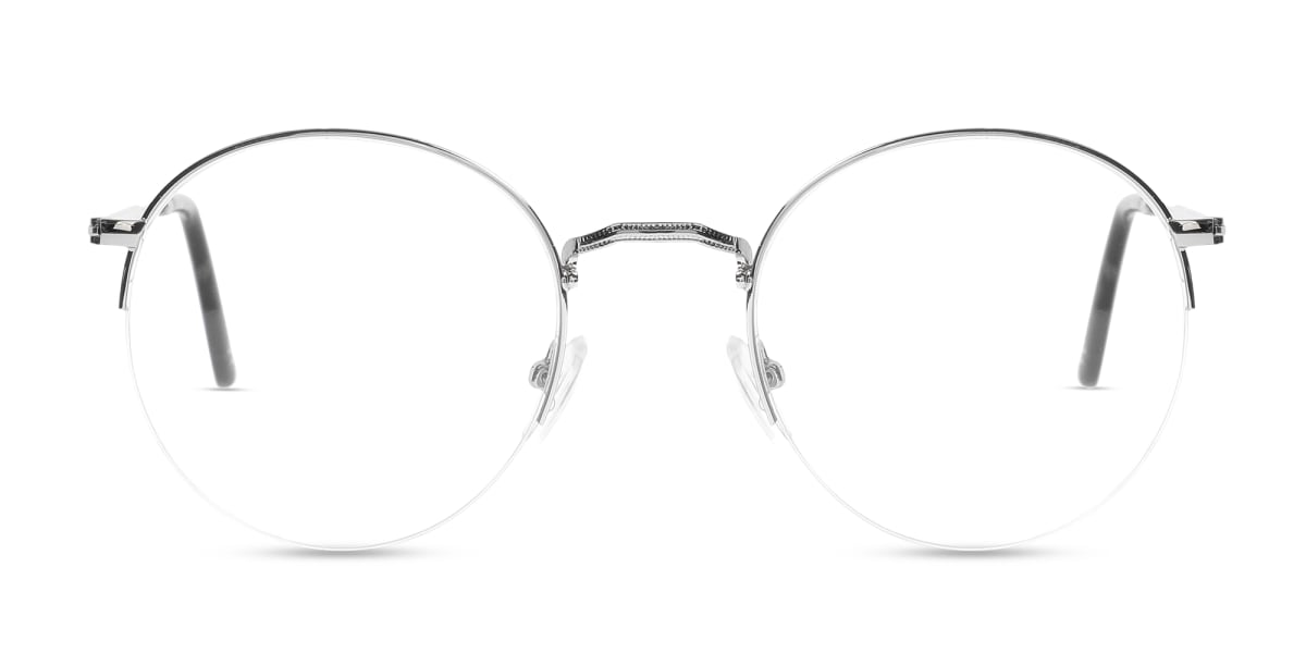 Silver & Marble Round Metal Glasses-1