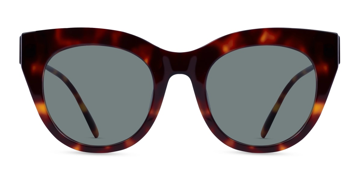 Tortoise Cat-Eye Frame With Dark Grey Tint Sunglasses-1