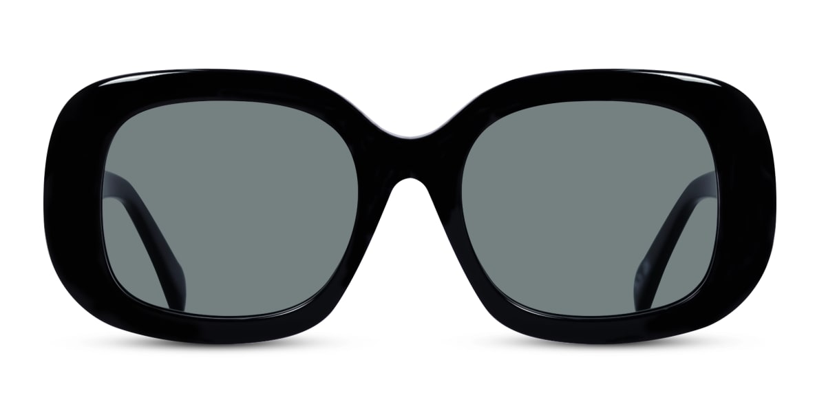Square Polarised Dark Grey Tint Sunglasses
