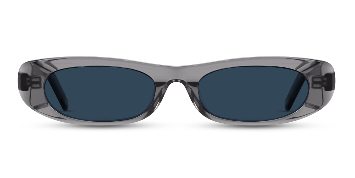 Crystal Steel Grey Acetate Rectangle Sunglasses 1