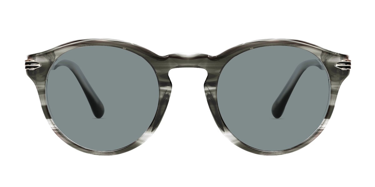 Crystal Smoke Marble Keyhole Sunglasses-1