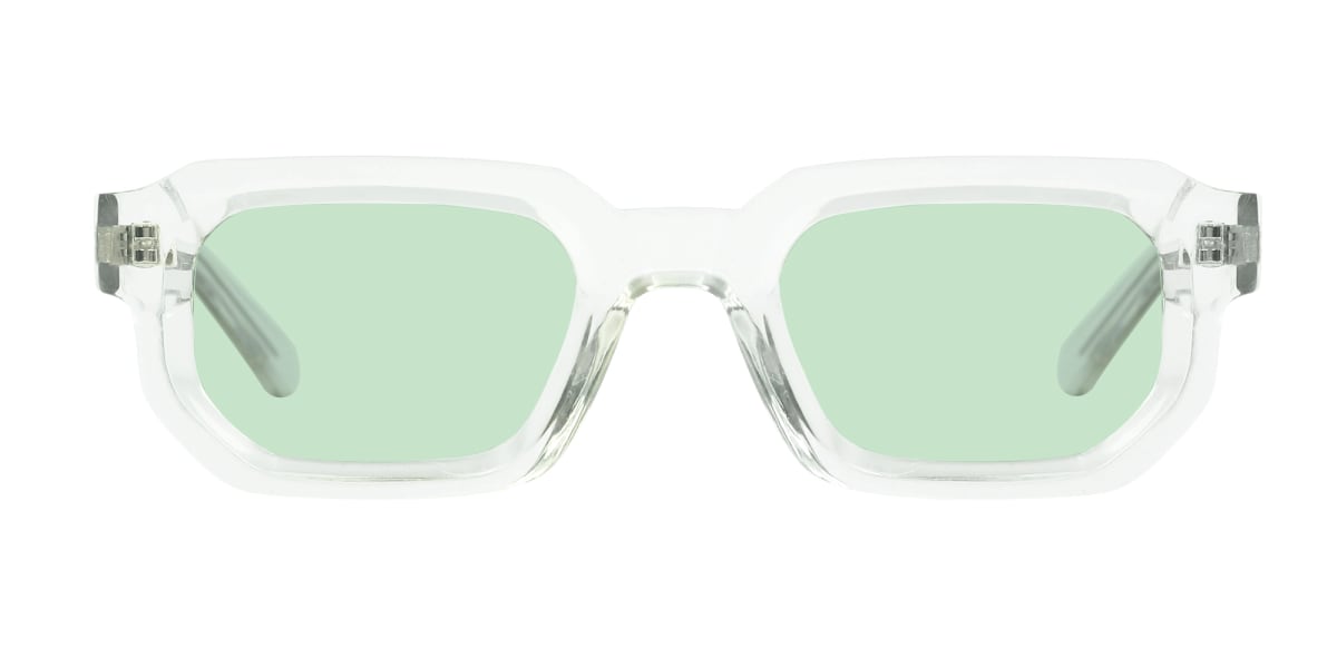 Crystal Clear Rectangle Full Rim Sunglasses-1
