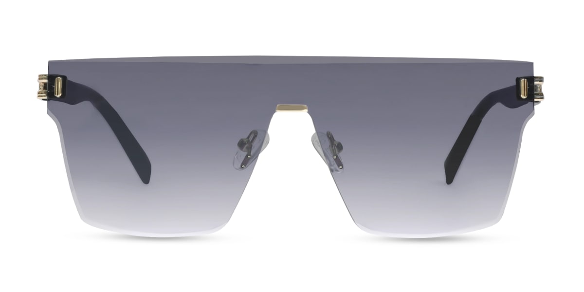 Square Grey Gradient Tint Sunglasses-1