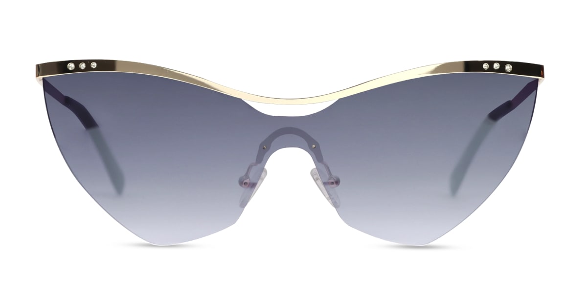 Cat-Eye Purpelish Grey Gradient Tint Sunglasses-1