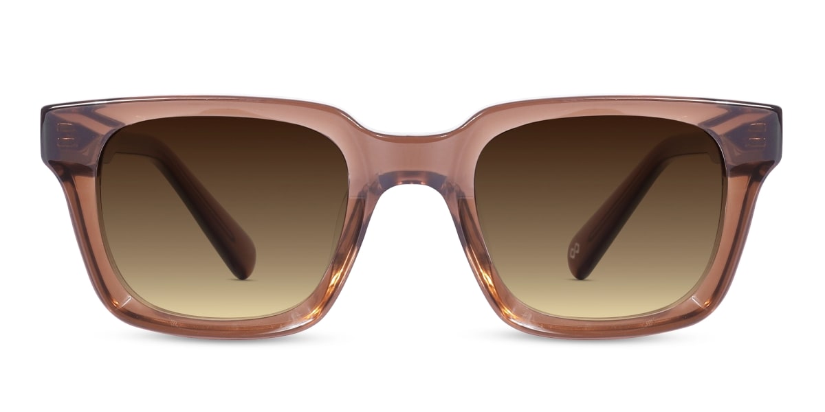 Crystal Cocoa Brown Square Sunglasses-1