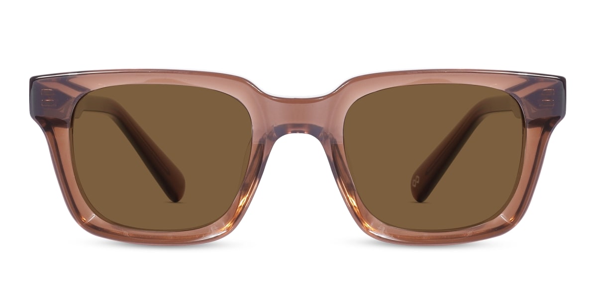 Solid Dark Brown Tint Sunglasses-1