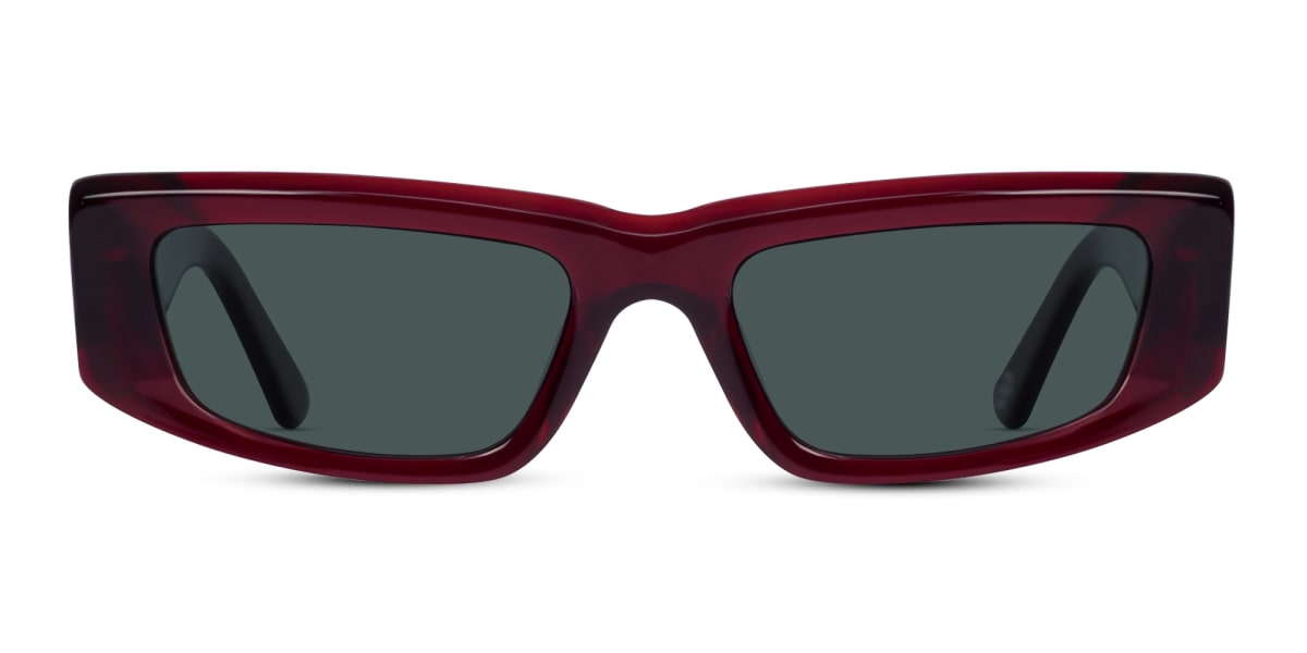 Cherry Red Frame With Dark Grey Tint Sunglasses