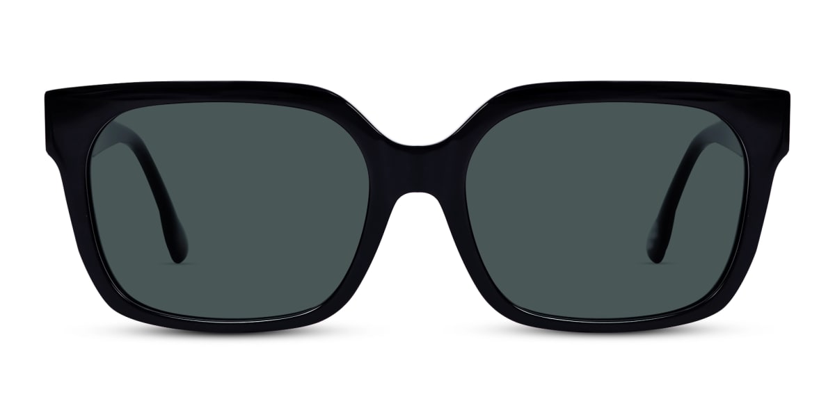 Square Full Rim Dark Grey Tinted Sunglasses
