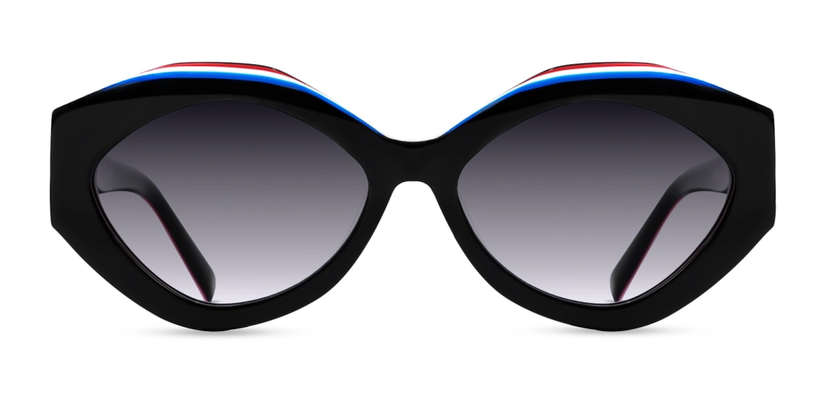 Large Cat-Eye Frame With Grey Gradient Tint-1