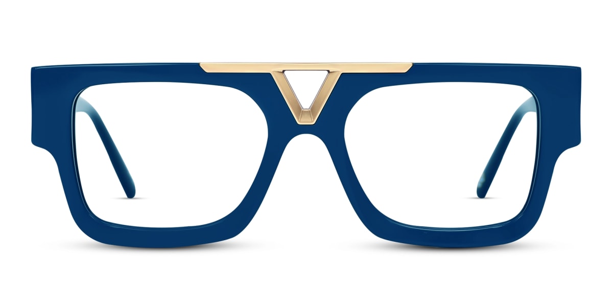 Oversized Acetate Browline Square Glasses