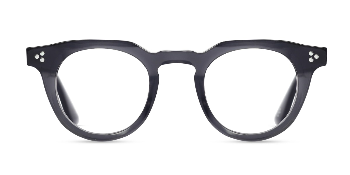 Acacia Grey Round Cat-eye Glasses-1