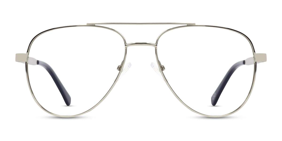 Lightweight Silver Double Bridge Glasses