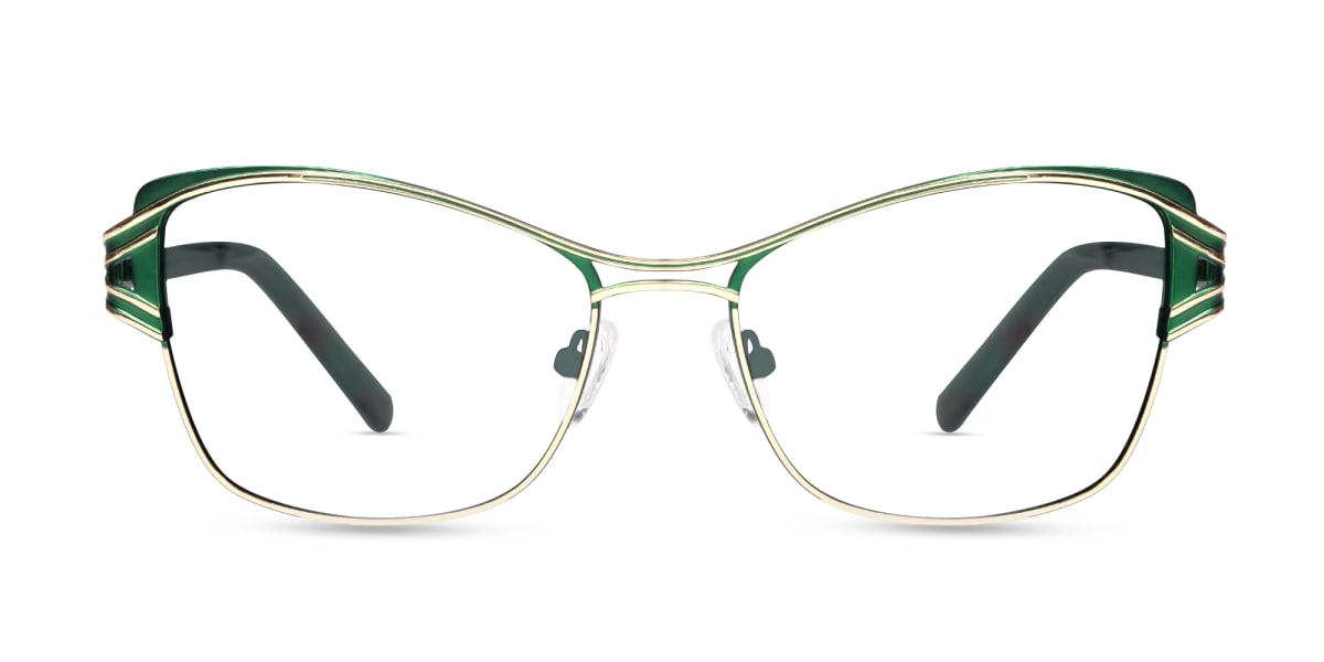 Green & Gold Butterfly Glasses-1