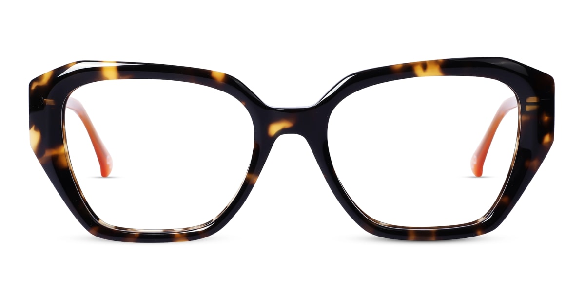 Tortoise Square Geometric Acetate Glasses